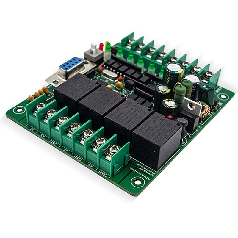 Программируемый контроллер логики ПЛК FX2N 10MR STM32 MCU 6 вход 4 выход AD 0-10 в контроллер двигателя DC 24 В автоматическое реле управления