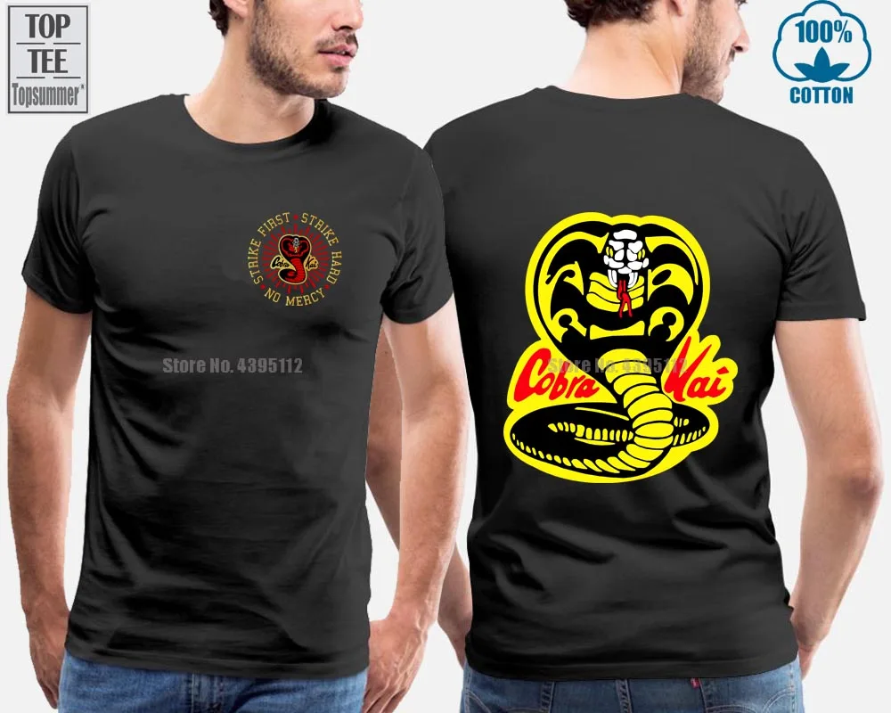 Футболка мужская Кобра Кай для каратэ черная хлопковая футболка классная A0002 |