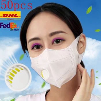 

50Pcs Mask Cycling Masks Cycling Hanging Ear Masks White respirator valve mask