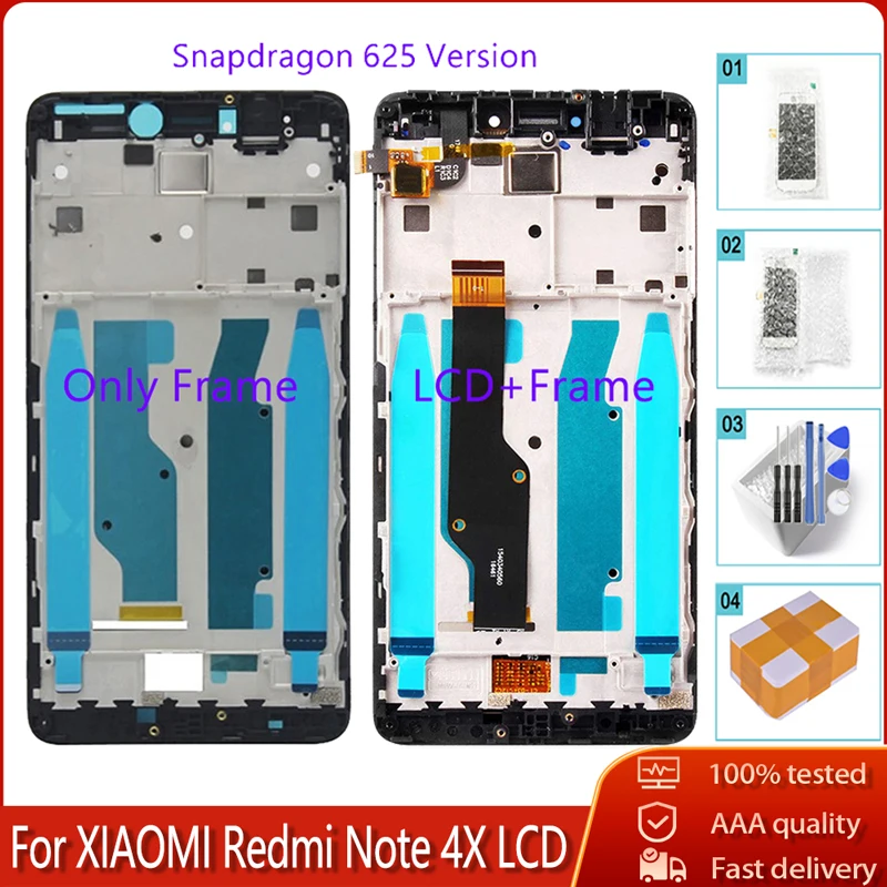 5 &quotс рамкой для Redmi Note 4X ЖК дисплей сенсорный экран Snapdragon 625 версия новый