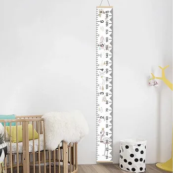 

Children Hanging Canvas Wall Sticker Height Ruler Decorative Growth Chart Wall Measurement Ruler Children Height Record