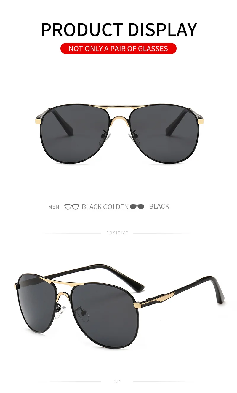 8722 Модные солнцезащитные очки, поляризационные, UV400, мощный светильник, поляризованные солнцезащитные очки из сплава - Цвет линз: 8722  c1 no  box