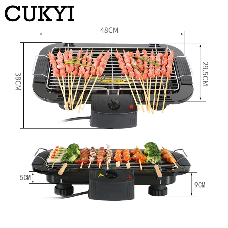 Smokeless Electric grill Firepower adjustable Washable Household Picnic Barbecue Machine Thermostatic Stainless steel Bakeware 4