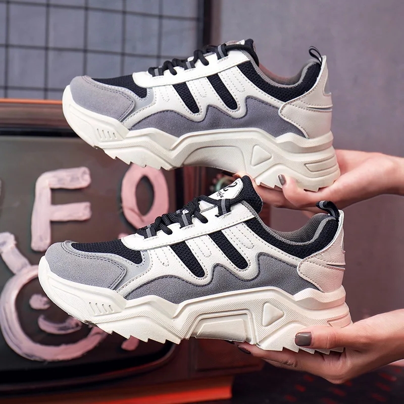 Белая обувь; женские кроссовки на платформе; модный бренд; zapatillas mujer; женские кроссовки в стиле пэчворк с толстой подошвой; дышащие кроссовки