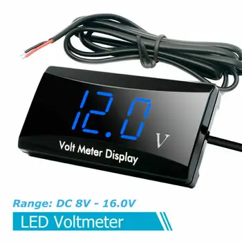 

12V Waterproof Mini 3-digit LED Digital Display Voltmeter Car Motorcycle Voltage Volt Gauge Panel Meter