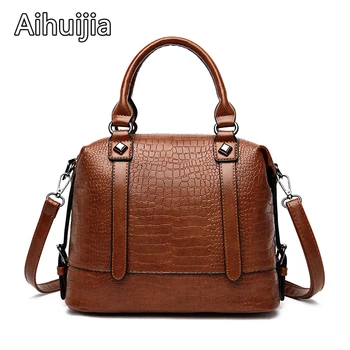 

Fashion Crocodile Pattern Lady Handbag Retro Shoulder Bag Luxury Handbag Female Bag Designer Ladies High Quality Messenger Bags