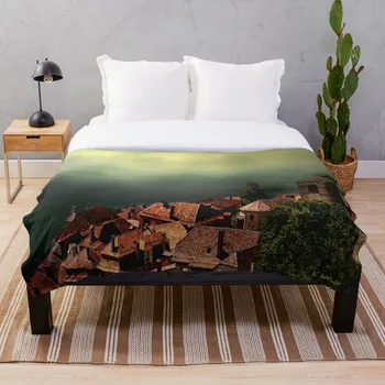 

Misty Lakeside Morning Throw Blanket Soft Sherpa Blanket Bed Sheet Single Knee Blanket Office Nap Blanket