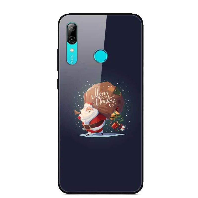Рождественский чехол для huawei P Smart закаленное стекло, жесткий чехол для телефона huawei P Smart чехол PSmart Pro чехлы для P Smart Z - Цвет: 6