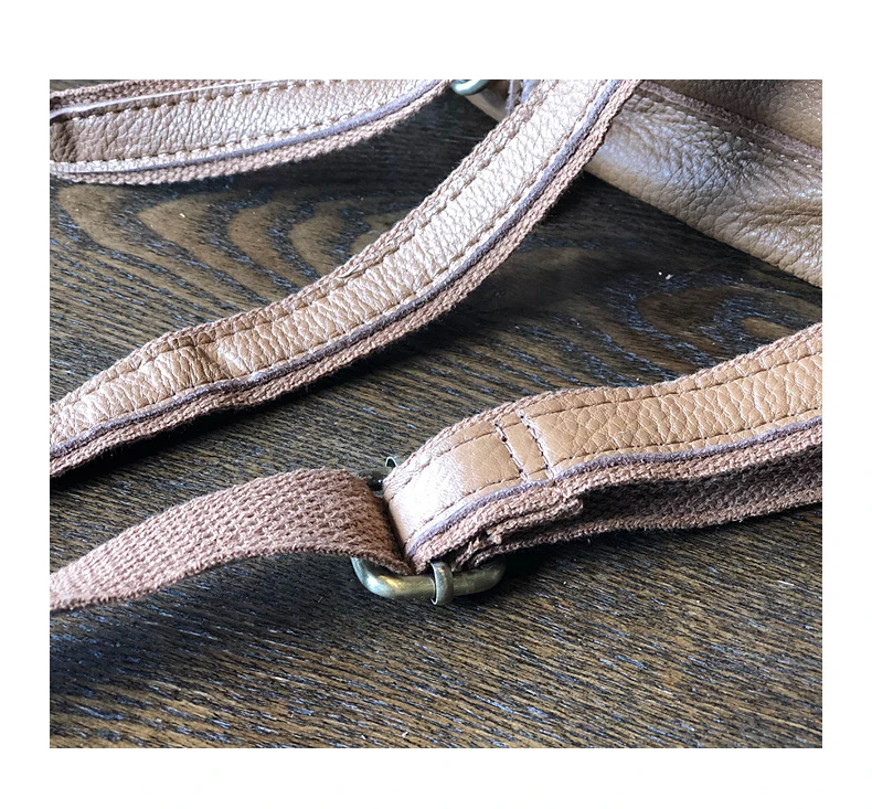 Backpack Genuine Leather Shoulder Bag Casual Travel Bags Vintage College Bag Large Capacity High Quality Soft Cover Fashion