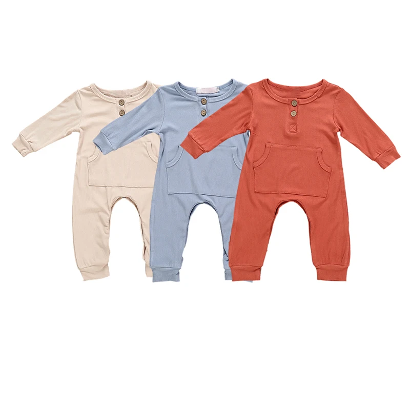 

Autumn Baby Girl Casual Solid Print Romper Infant Long Sleeve Children Jumpsuit Outfits New