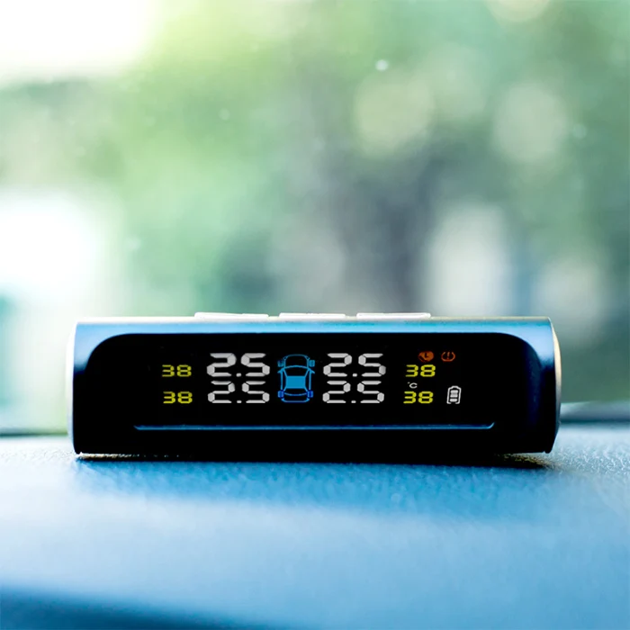 Система мониторинга давления в шинах, солнечная энергия, TPMS, беспроводной, 4 внешних датчика для стайлинга автомобилей