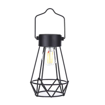 

Creative Wrought Iron Retro Solar Lantern Hanging Light LED Yard Outdoor Patio Garden Lamp