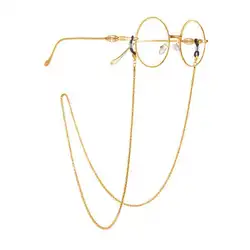 2019 новые модные очки солнцезащитные очки винтажные цепи держатель шнур ожерелье-шнурок с кулоном Золотые очки с цепочкой держатель