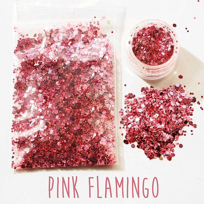 Pink Flamingo Горячая Распродажа, 14 цветов, праздничные блестящие пудры для лица, вечерние тени для макияжа, декоративная косметика для лица - Цвет: Pink Flamingo
