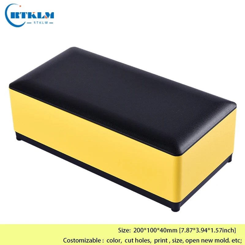 Aluminium project box diy metall case aluminium enclosure junction box amplifier housing for electronics 200*100*40mm