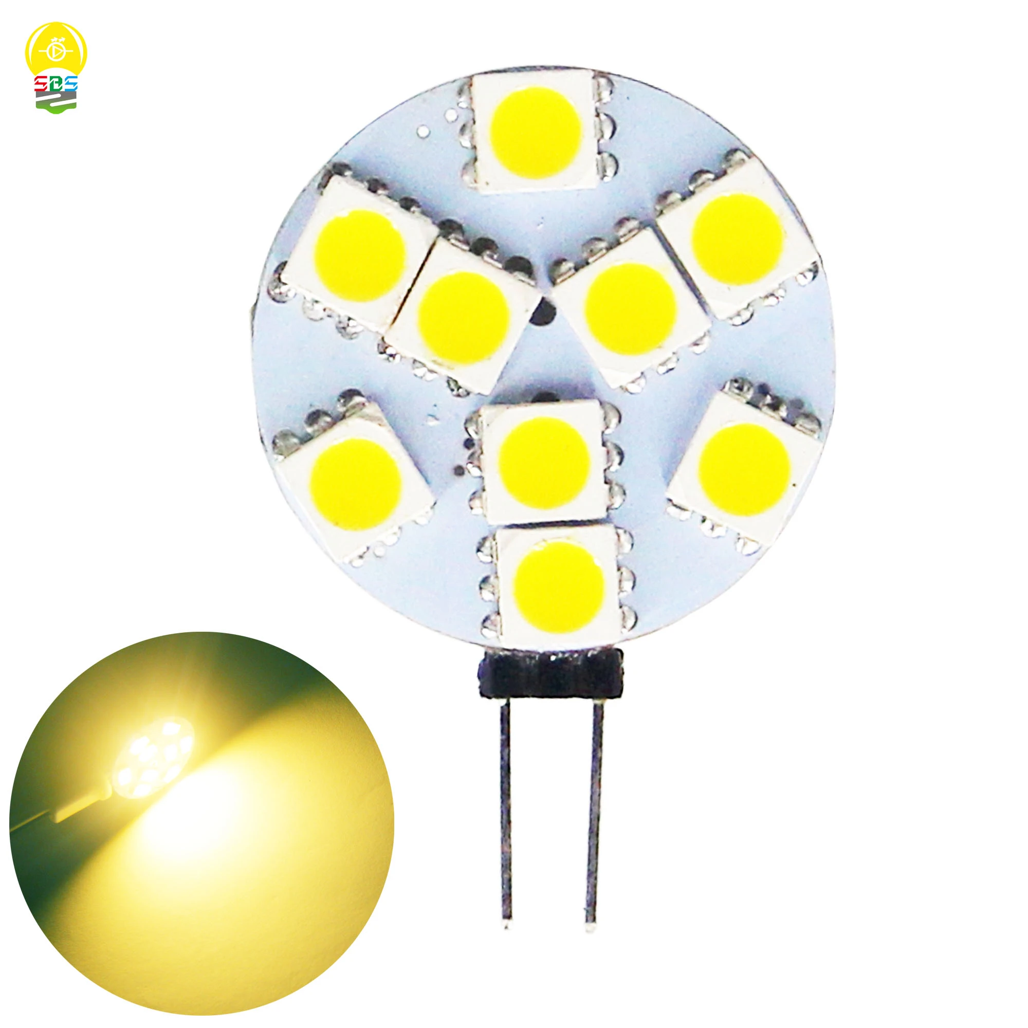 Bombilla G4 5w cc 12V entrada 9 Uds. chips LED SMD 5050 1,8 W enchufe G4 9 LED blanco frío cálido reemplazar Luz de lámpara halógena, 4 unids/lote| Bombillas y tubos LED| - AliExpress