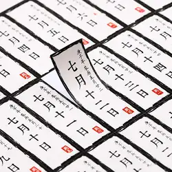 12 шт винтажная китайская 2020 год 365 день дата бумажная наклейка-календарь блокнот лунный календарь новый год календарь на холодильник