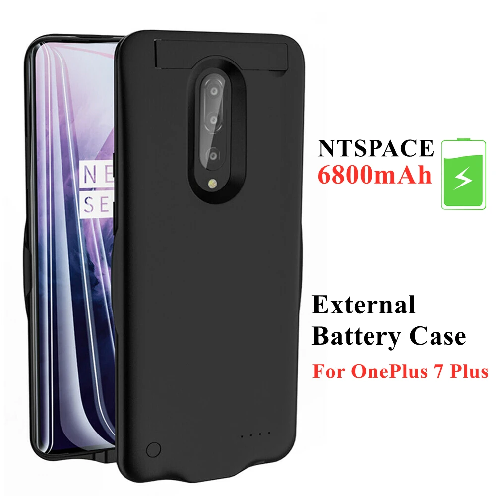 

NTSPACE 6800mAh Battery Charger Cases For Oneplus 7 Power Bank Charging Case Portable Powerbank Battery Cover Shockproof Cases