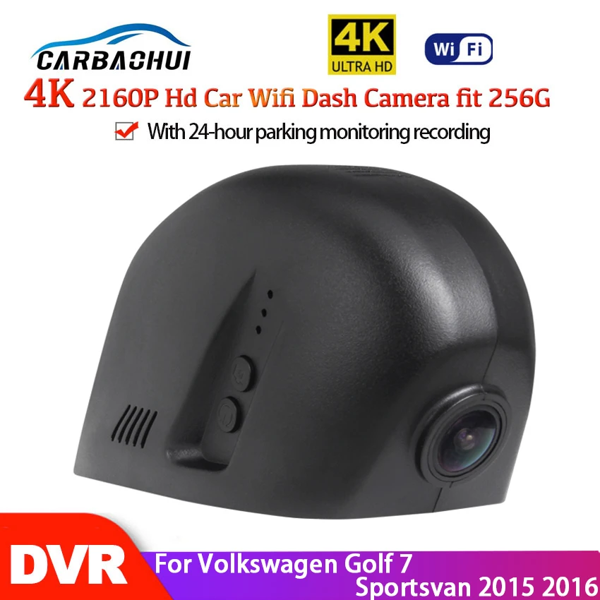 

New! 4K 2160P Car DVR Wifi 24h Parking Monitoring Night Vision Dash Cam Camera Special For Volkswagen Golf 7 Sportsvan 2015 2016