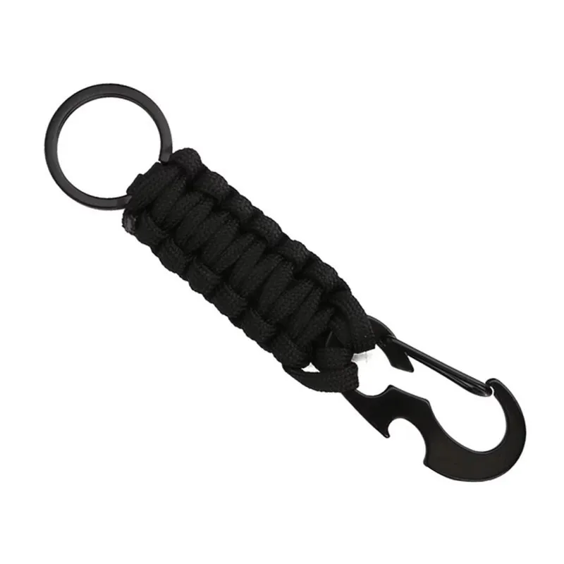 MKENDN Outdoor Umbrella Rope Corkscrew Car Keychain Climb Keychain Tactical Survival Tool Carabiner Hook Cord Backpack Buckle - Image 4