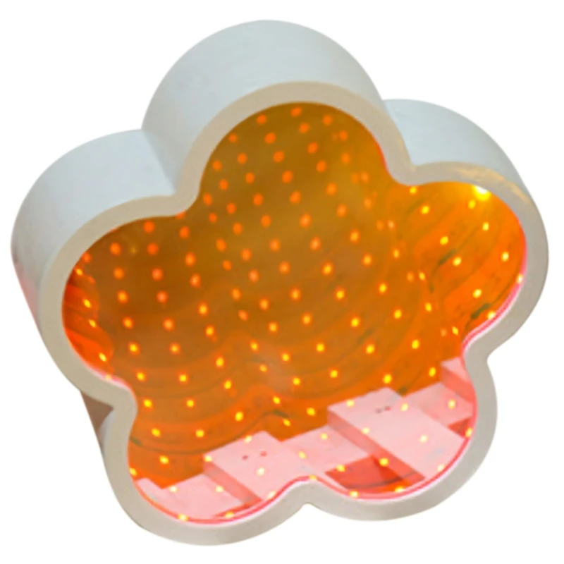 

Promotion! 3D Novelty Flower Tunnel Light Infinity Mirror Tunnel Light Creative LED Mirror Light Child Baby Toy Gift