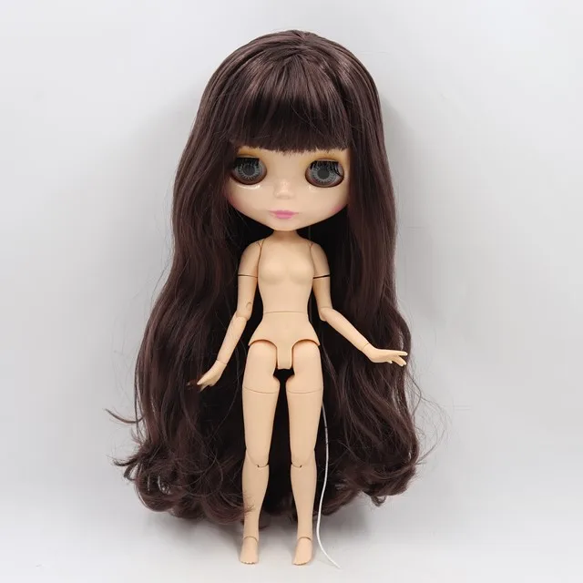 ICY 1/6 Blyth Подгонянная Обнаженная кукла с натуральной кожей тела, глянцевое лицо для ребенка подарок, игрушка - Цвет: BL2250 nude