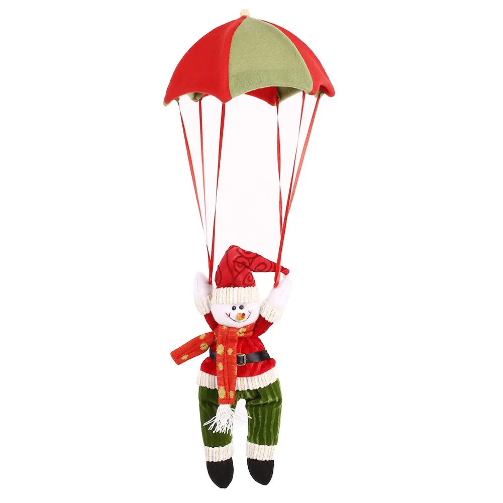 red green snowman Универсальный Санта Клаус Снеговик-парашют подвесной орнамент Рождественский подарок - Цвет: red green snowman