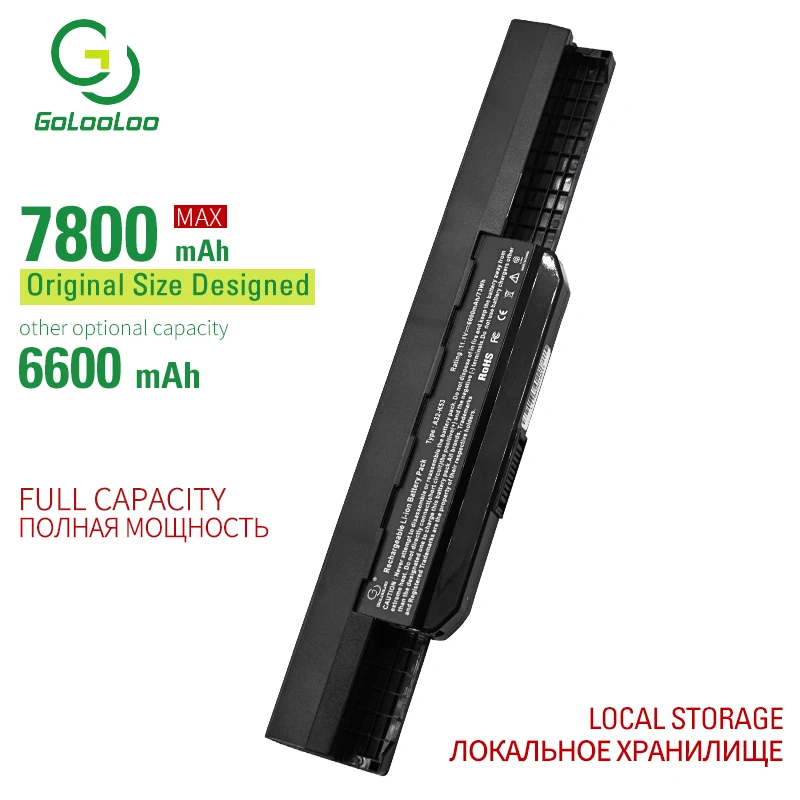 

Golooloo 9 cells laptop battery A41-K53 for Asus N53Jn N53Jq N53SM N53SN N53SV N53Ta N53TK P53 P53E X4 X43 X43B X43BY X43E