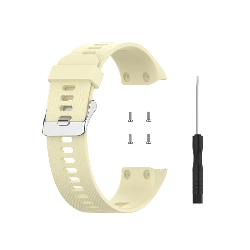 Силиконовый ремешок для смарт-часов Garmin Forerunner35& Forerunner30 Смарт ремешок для наручных часов для Forerunner 30/35 браслет умные аксессуары - Цвет: Light yellow