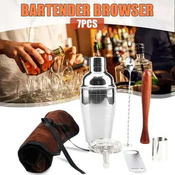 

750ml Stainless Steel Cocktail Shaker Mixer Wine Martini Bar Tools Shaker Boston For Bartender Drink Party Q6G9