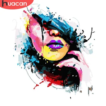 

HUACAN DIY Pictures By Numbers Girl Kits Coloring By Number Portrait Hand Painted Picture Art Drawing On Canvas Gift Home Decor