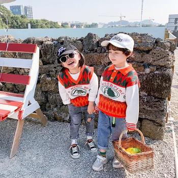 

Children's sweater baby 2020 spring and autumn foreign style sweater boy thin children's pullover sweater