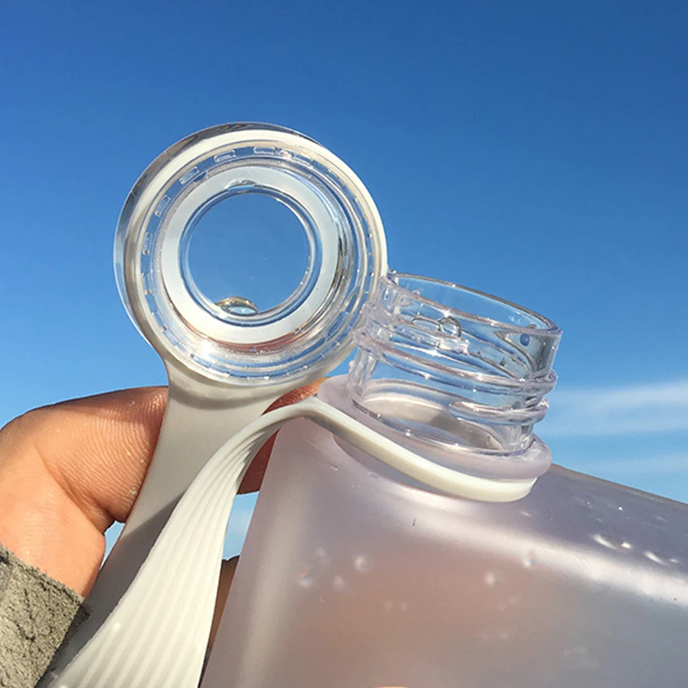 Бутылка для воды Memo shape маленькая квадратная плоская прозрачная походная герметичная портативная термостойкая Спортивная походная Подарочная домашняя