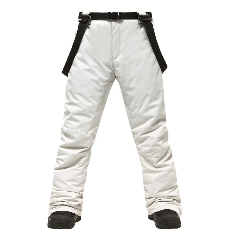 Новые лыжные брюки для мужчин-30 градусов Цельсия высокое качество ветрозащитные водонепроницаемые теплые парные зимние брюки зимние лыжные штаны для сноуборда бренд - Цвет: MAN White