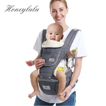 Honeylulu эргономичная переноска для новорожденных, рюкзак для младенцев, Хипсит, слинг, передняя сторона, кенгуру, Детская накидка для путешествий 0-36