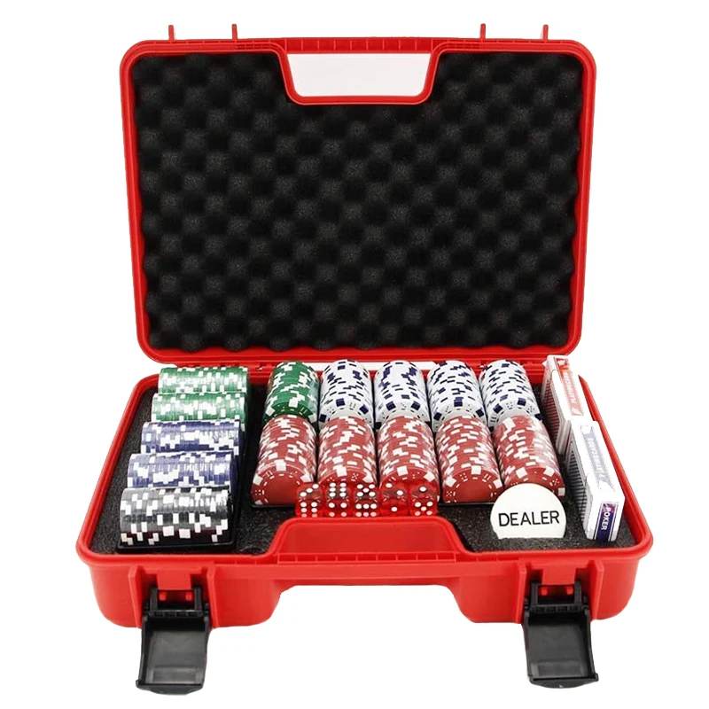 300pcsPokerChipsCasePPMaterialCasinoMonopolyChipsStorageBox