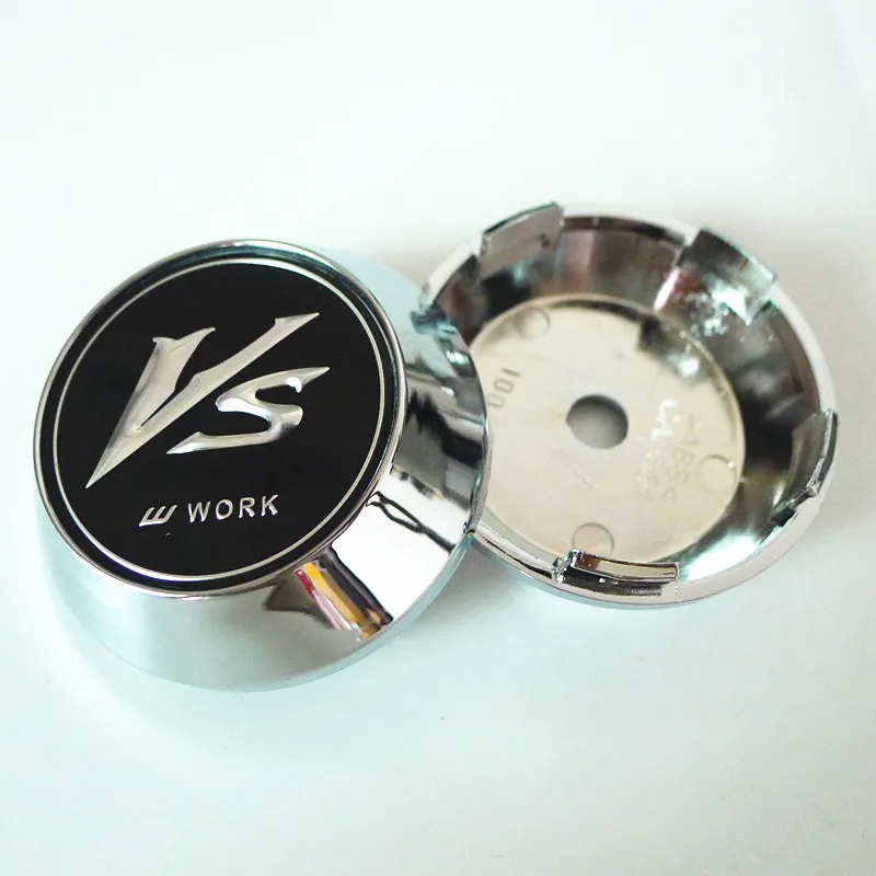 4pcs For VS W Work 65mm Car Wheel Center Hub Cap Covers 45mm Emblem Badge sticker Auto Styling Accessories