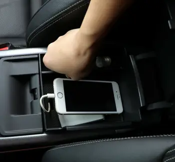 

Car Inner Central Armrest Storage Box For Renault Koleos 2017 2018 2019 Black Console Armrest Tray Holder Case Container 1PC