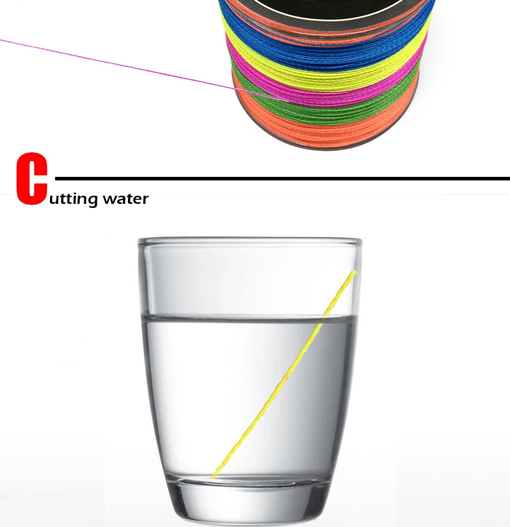JOF 500 м PE рыболовная леска 4 нити мононити плетеная рыболовная леска океан супер сильный Карп красочные плетеные рыболовные