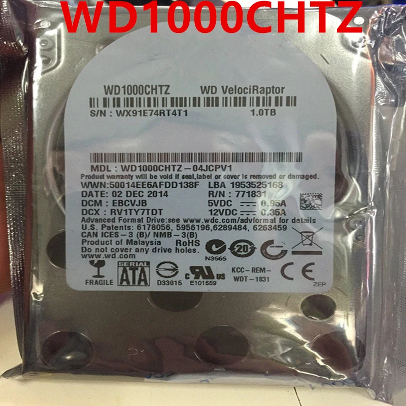 Почти новый оригинальный HDD для WD VelociRaptor 1 ТБ 3 5 дюйма SATA 6 ГБ/сек. 64 Мб 10000 об/мин