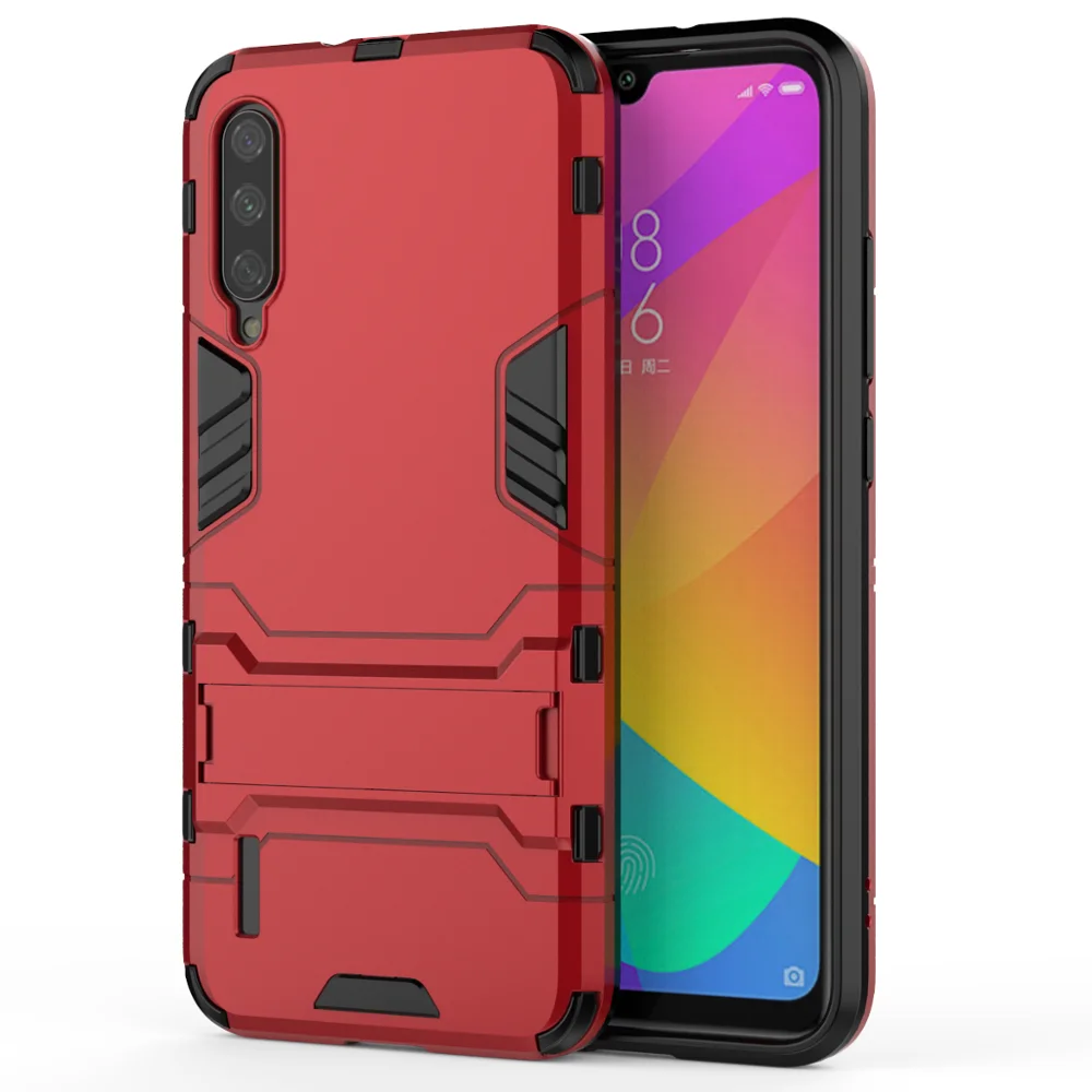 red Для Xiaomi mi CC9e mi cc9e mi cc9e чехол задняя крышка Подставка Броня противоударный чехол для Xiao mi cc9e чехол - Цвет: red