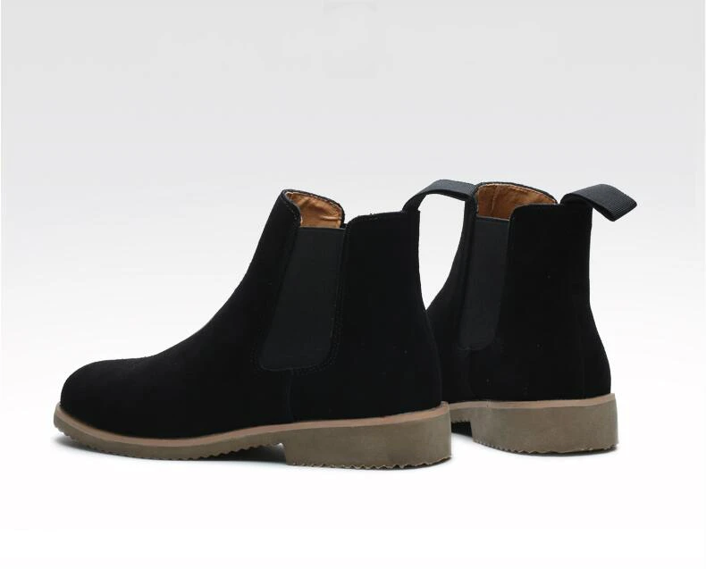 Мужские Роскошные модные ботинки челси; ковбойские ботинки из натуральной кожи; дышащие Полуботинки на платформе; zapato bota