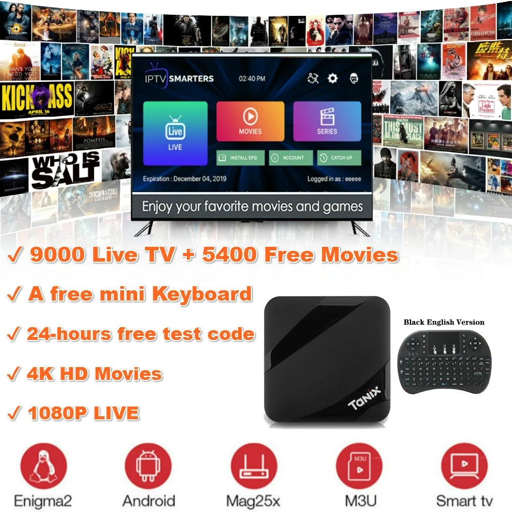 ТВ бокс Tanix TX3 Max Android 7 1 OS Amlogic S905W 2 Гб 16 Bluetooth Smart tv BOX HDMI 0 4K медиаплеер