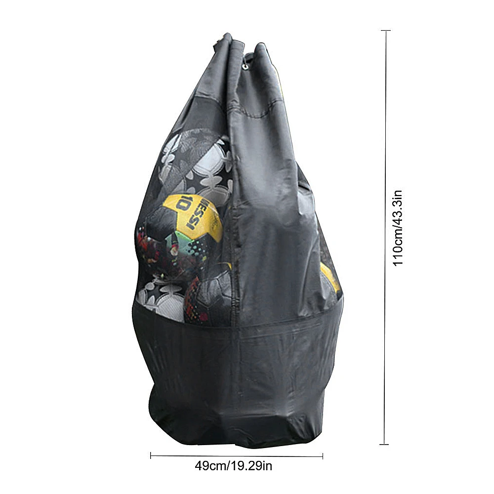 Large Capacity Breathable Mash Drawstring Pack for Football Soccer Ball Volleyball Basketball Outdoor Sports Equipment Bag