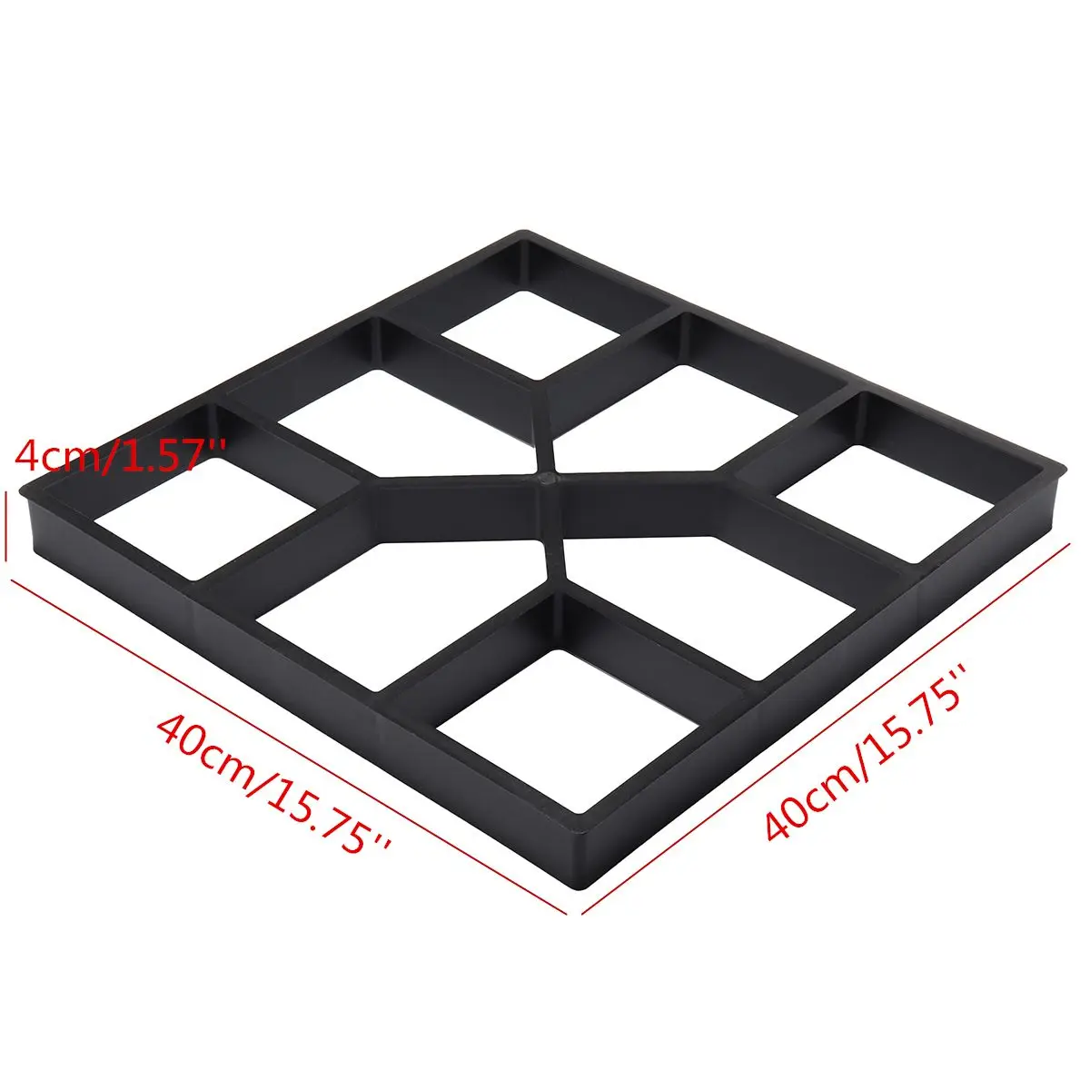 Driveway Stone Path Mold Maker Cement Bricks Mould Patio Garden Decoration 40x40cm DIY Pavement Paving Molds Concrete Stepping