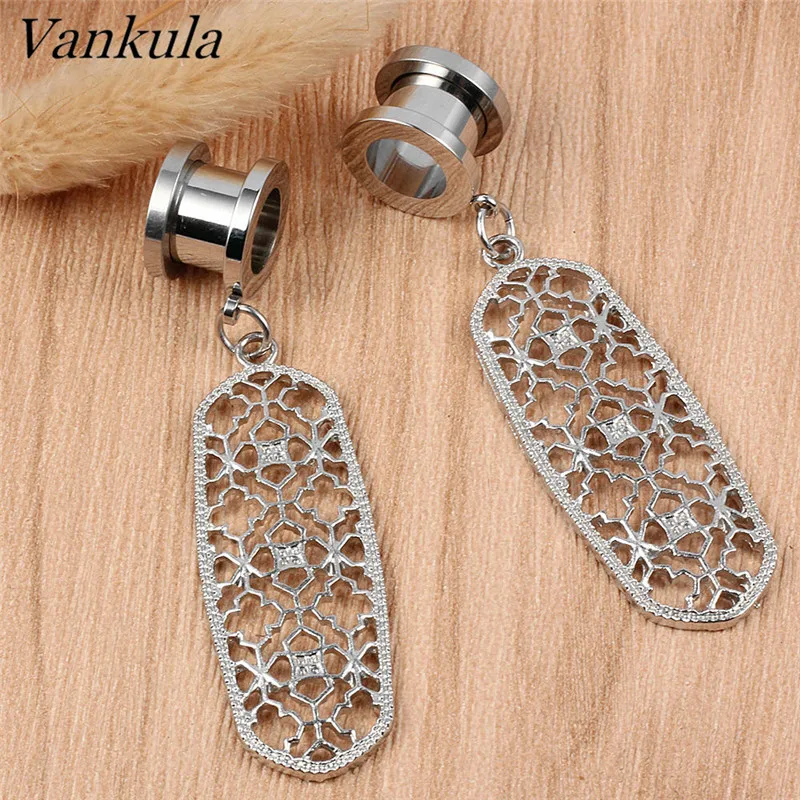 Vankula, 12 шт.,, Ушная пробка, тоннель, калибр, нержавеющая сталь, золото, черное, серебро, ушной эспандер, пирсинг, ювелирные изделия для женщин, мужчин