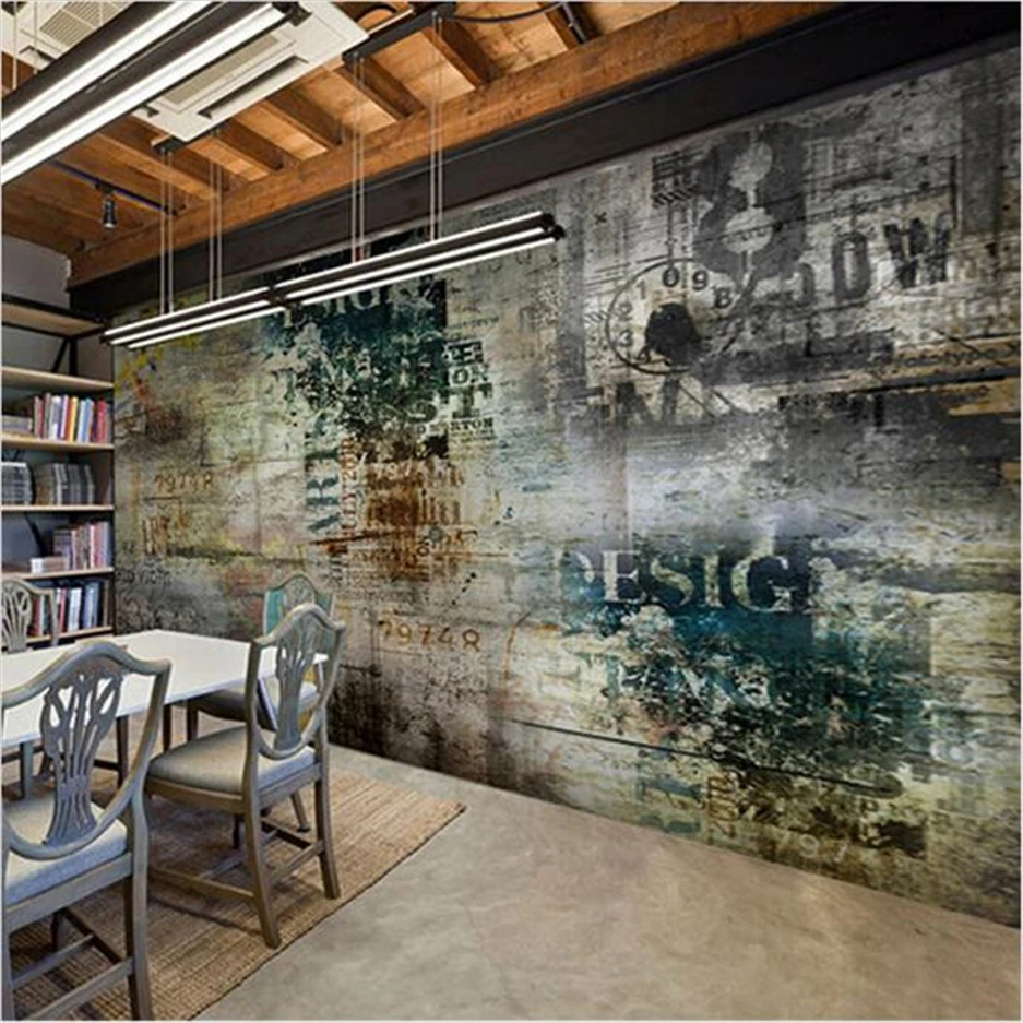 beibehang Custom wallpaper 3d Photo nurals Retro Nostalgia Graffiti Background Murals Living Room Modern Abstract 3d Wallpaper