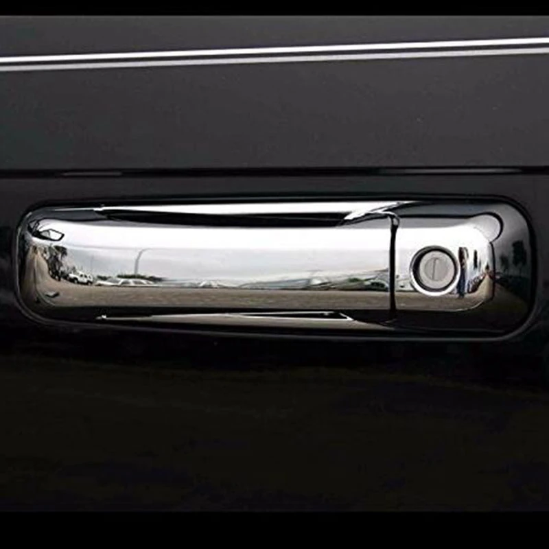 Хромированная 4 дверная ручка с крышкой замочной скважины для Jeep Grand Cherokee 2005-2010