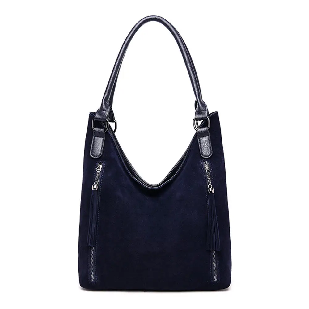 Роскошные сумки женские дизайнерские высококачественные замшевые сумки через плечо с пряжкой для женщин винтажная сумка на плечо для дам - Цвет: Blue