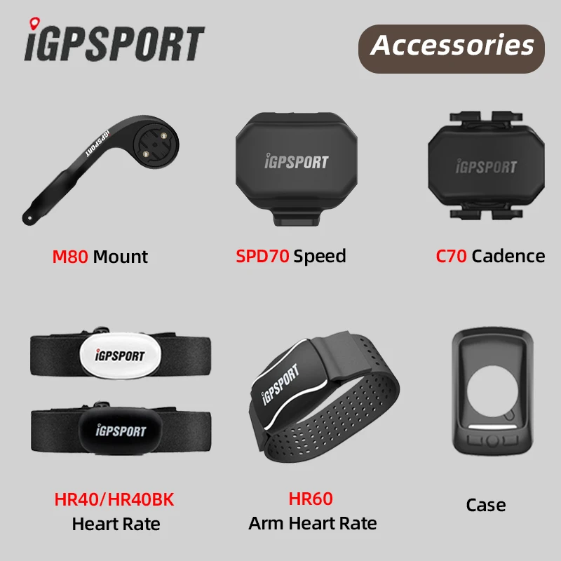 IGPSPORT Sensor de cadencia de velocidad para dispositivo IPX7 con control del ritmo cardíaco, soporte para bicicleta ANT + Sensor de Accesorios de ordenador C70 HR40|cadence sensor|speed cadencebike speed cadence -